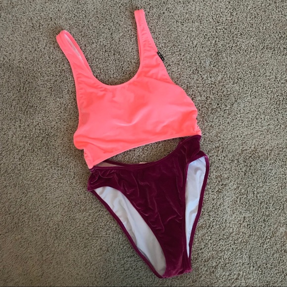 velvet one piece bathing suit